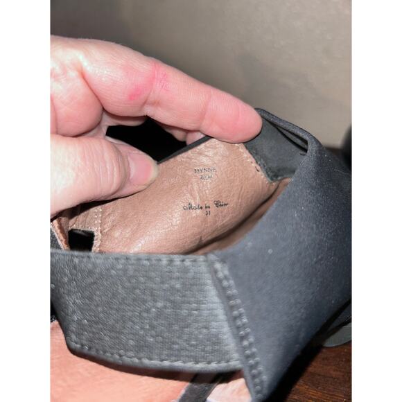 Donald J Pliner Mynne Black Leather Slingback Wedge Sandals Womens 8.5 Preppy - Picture 7 of 11